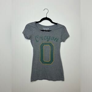 Women's Oregon Ducks Gray Short Sleeve Tee-Xsmall